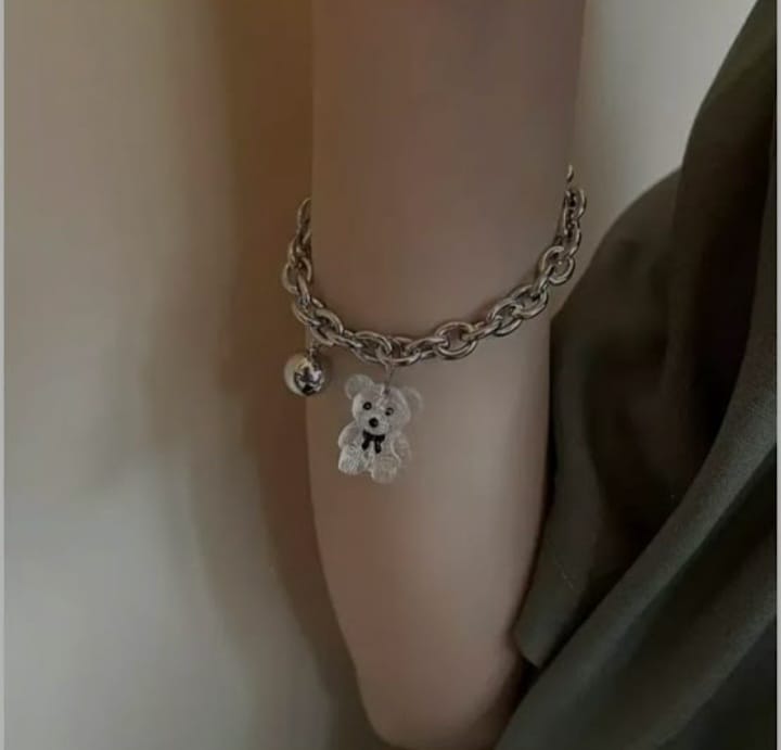 silver bear braclet