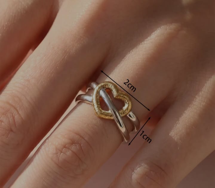 heart adjustable ring