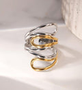 silver n golden ring