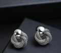 silve net vintage curvy earings