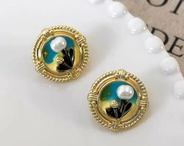 oil pastel earings