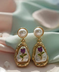 pastel pearl earings