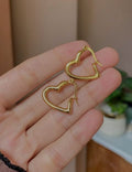 golden ballon heart earings