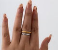 golden n silve attached ring