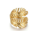 golden leaf ring