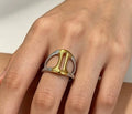 golden n silver ring