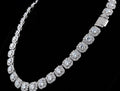 premium diamond stone silver  necklace