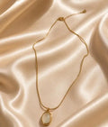 stone golden necklace
