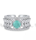 blue stone silver ring