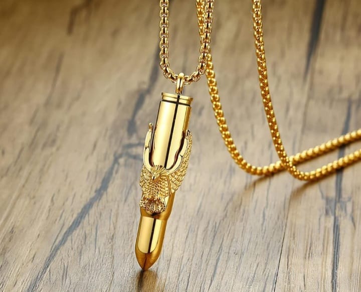 golden eagle locket