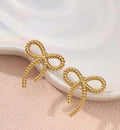 golden bow earings