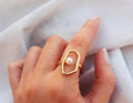 pearl golden ring