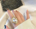 golden stone ring