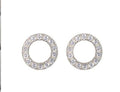 silver round earings