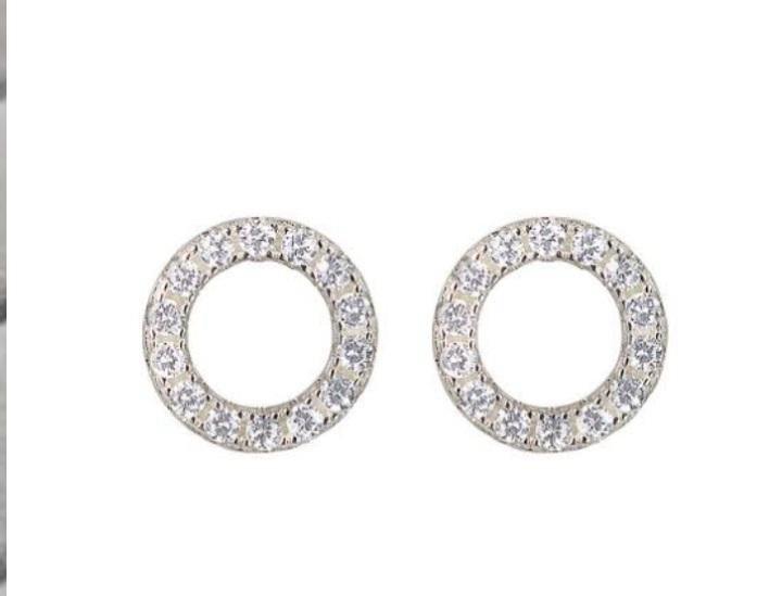 silver round earings