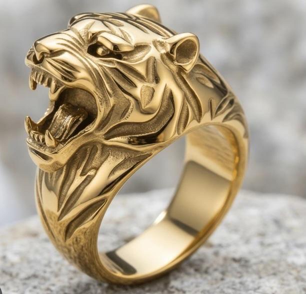 lion golden ring