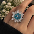 sky silver stone premium ring