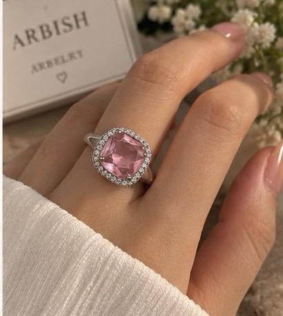 stone pink ring