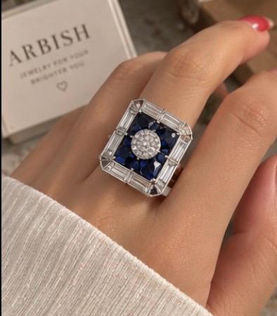 black square premium ring