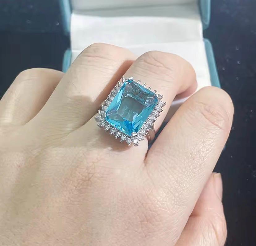 blue crystal ring