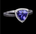 premium blue silver ring