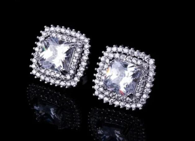 crystal earing silver