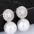 silver pearl earing