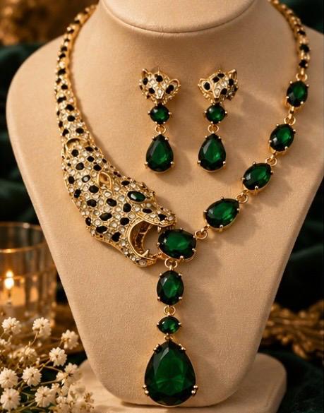 green stone cartier heavy zarcon set