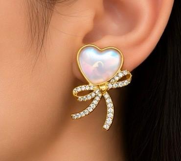 heart stone earings