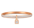 Gold Crystal Star Charm Bangle