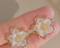 White Daisy Flower Earring