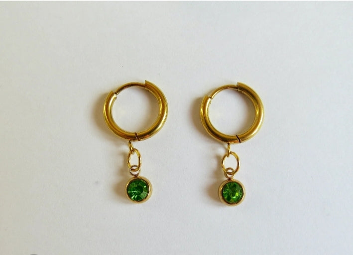Drop Green Earring