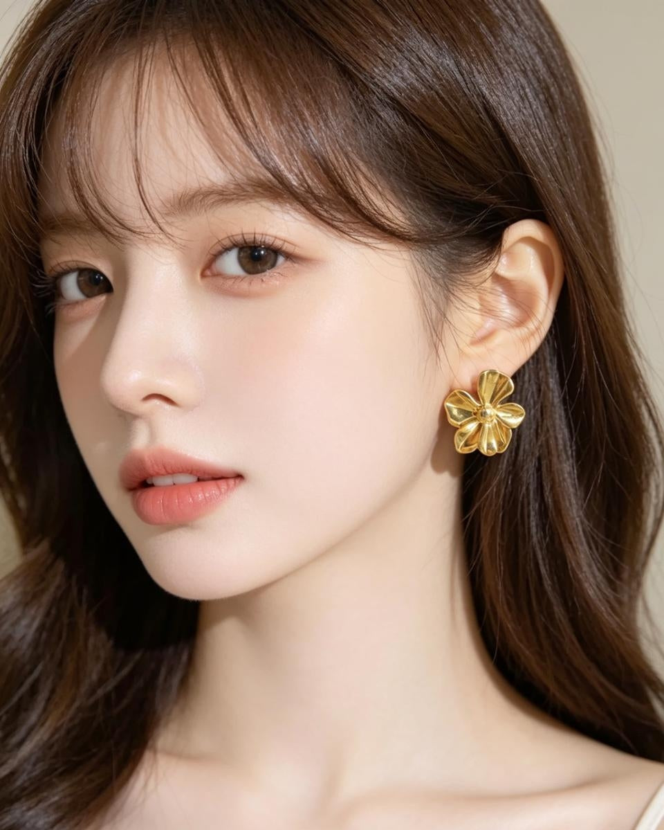 Golden Daisy Earring