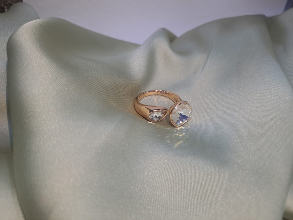 crystal golden  ring