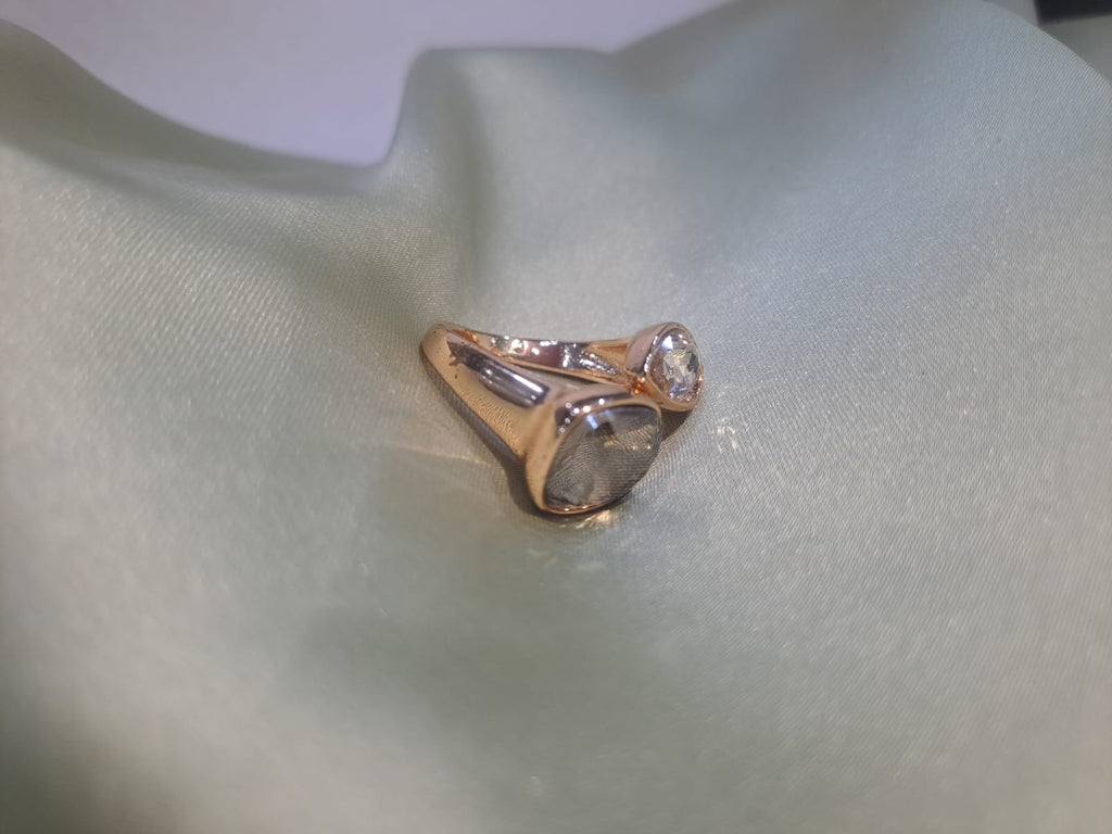 crystal golden  ring