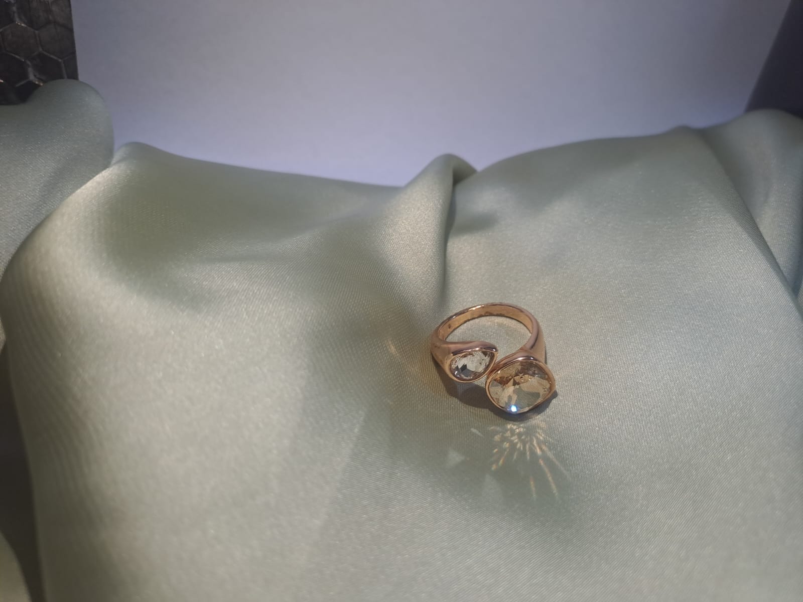 crystal golden  ring