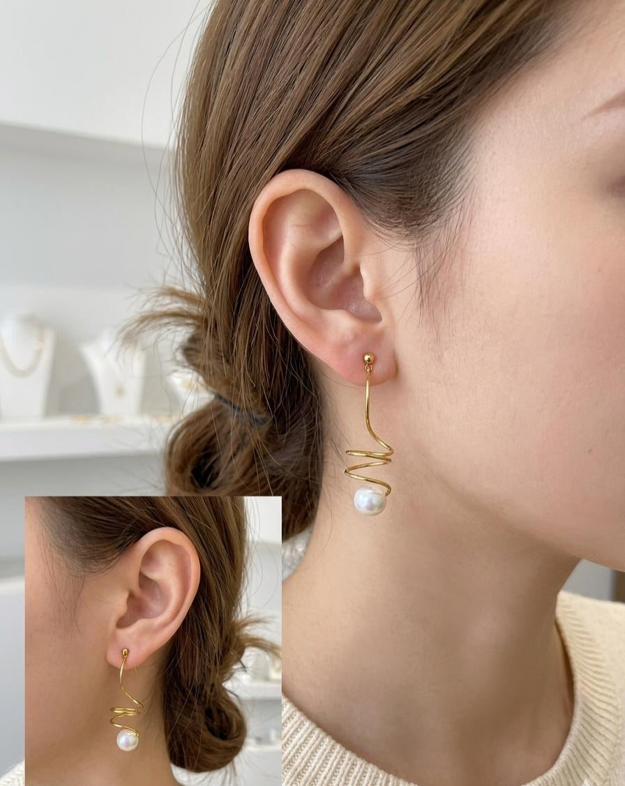 spring pearl stud